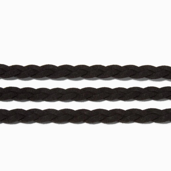 BLACK TRIPLE BRAIDED HEADWRAP - Picture 2 of 2